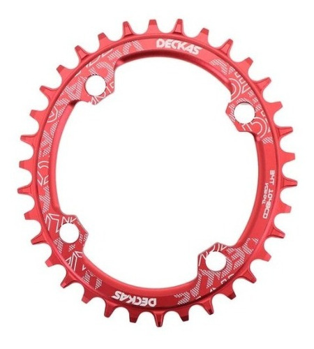 Coronas Narrow Ovaladas 104 Bcd 32-34-38 T Color Rojo Deckas