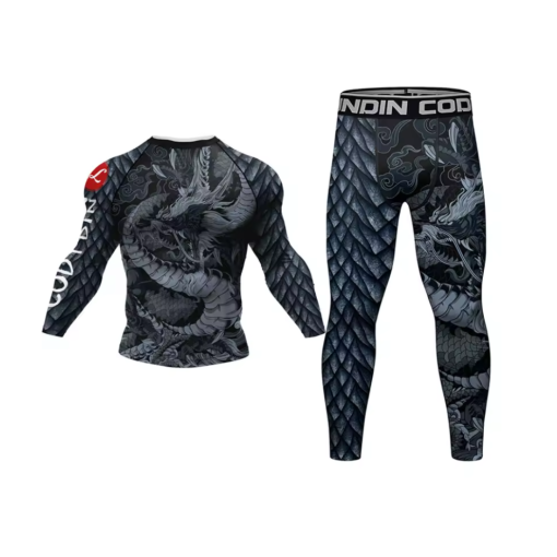 Rashguard mangalarga mas calzas Mma JiuJitsu Spandex Dragón