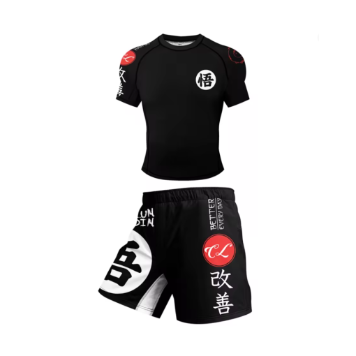 Shorts Y Rashguard Conjunto Mma - Bjj jiu jitsu - Spandex